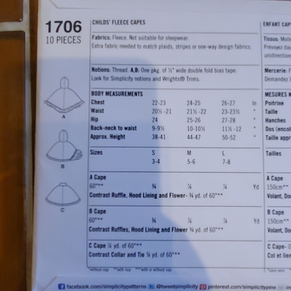 Simplicity pattern 1706 - Picture 2 of 3